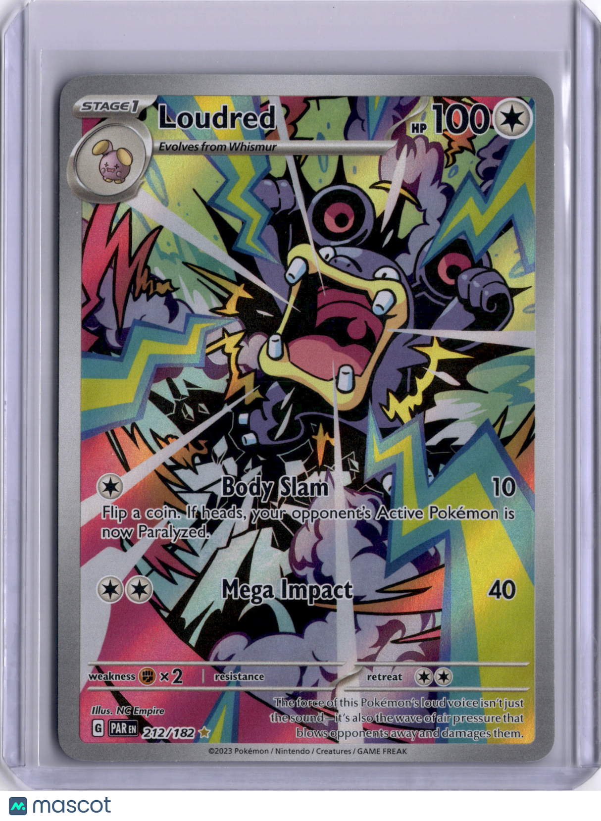 Loudred Paradox Rift 217/182 Holo TCG