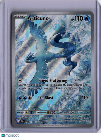 Articuno 2025 Pokemon 161/159 Journey Together Illustration Rare