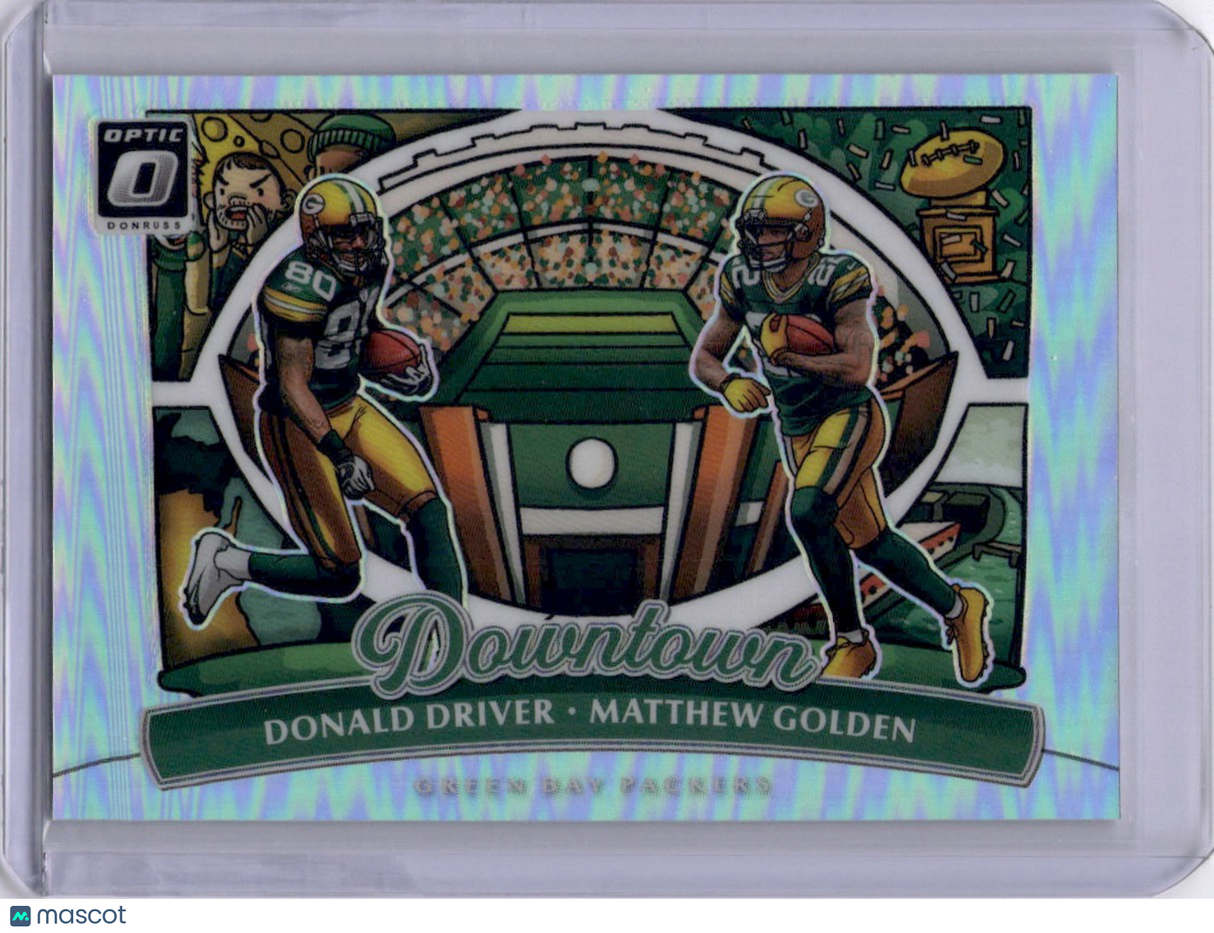 Matthew Golden Donald Driver 2025 Panini Donruss Optic Downtown SP Case Hit