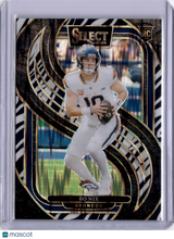 Bo Nix 2024 Panini Select Zebra Prizm Premier Level RC Rookie SP Broncos