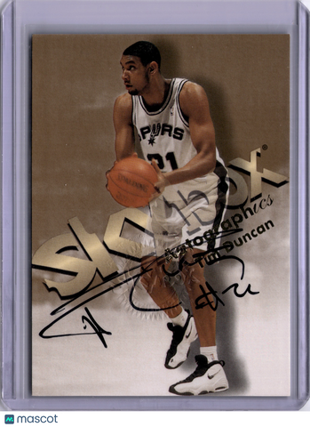 TIM DUNCAN 1998-99 SKYBOX PREMIUM AUTOGRAPHICS ON CARD AUTOGRAPH SPURS AUTO SP