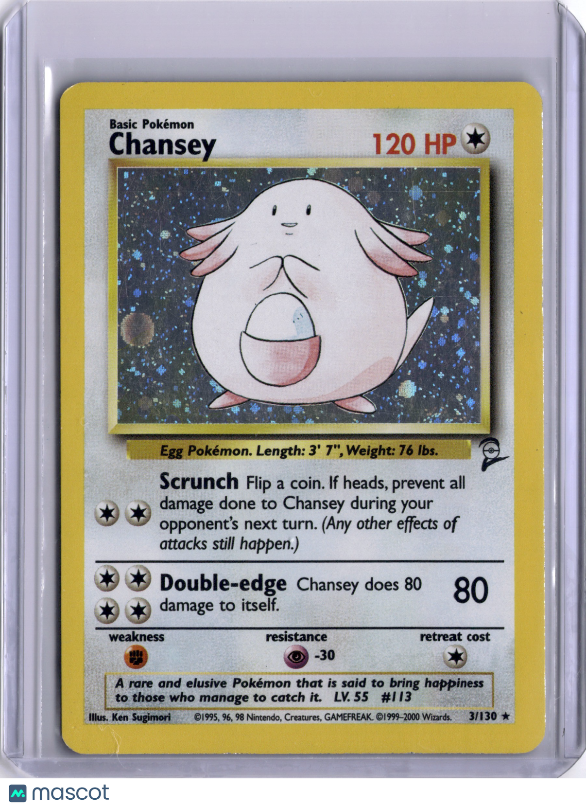 Chansey Base Set 2 3/130 Holo TCG