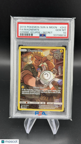 Magnemite 2019 Pokemon Sun & Moon Cosmic Eclipse 242 Secret Full Art PSA 10