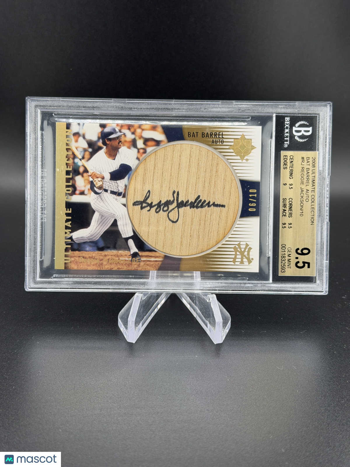 Reggie Jackson 2008 Ultimate Collection Barrel Auto /10 BGS 9.5 Yankees HOF
