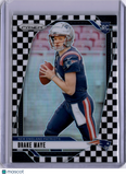Drake Maye 2024 Panini Prizm Black And White Checkerboard SSP Rookie RC