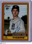 Jackson Jobe 2022 Topps Heritage Rookie RC Real One Auto On Card /25 Tigers