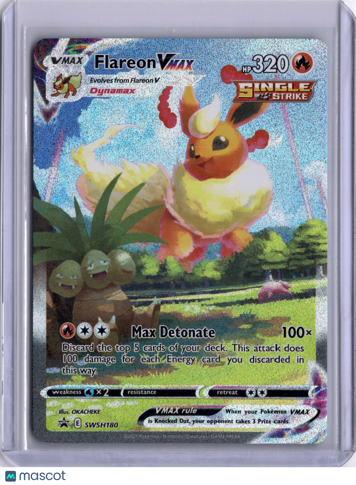 Flareon VMAX 2021 Evolving Skies Full Art Pokemon Promo SWSH180