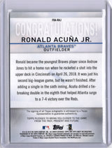 Ronald Acuña Jr. 2019 Topps Finest Auto Finest Origins On Card Autograph Braves