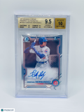 Cristian Hernandez 2021 Bowman Chrome Prospect Autographs BGS 9.5