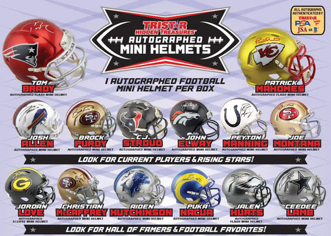 2024 TRISTAR Hidden Treasures Autographed Football Mini Helmets