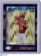 Jayden Daniels 2024 Panini Donruss Optic Purple Shock Rated Rookie RC