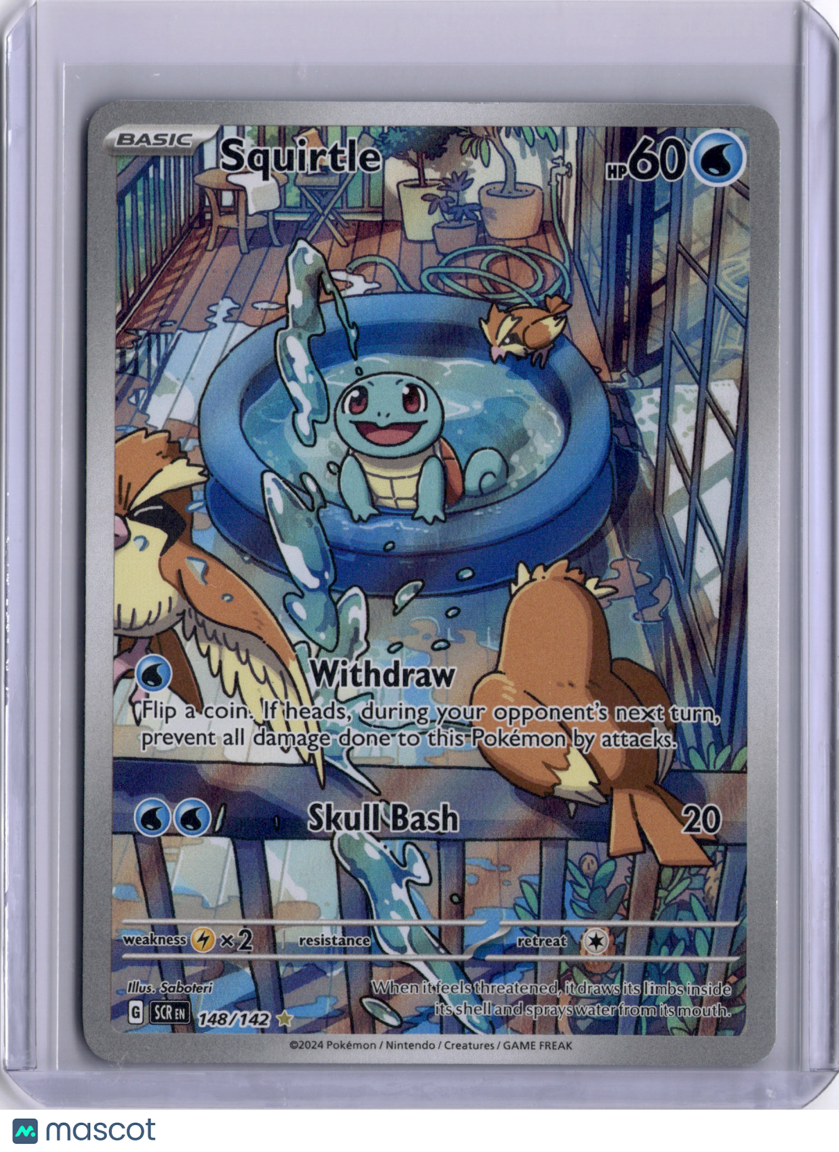 Squirtle Stellar Crown 148/142 Holo Full Art TCG