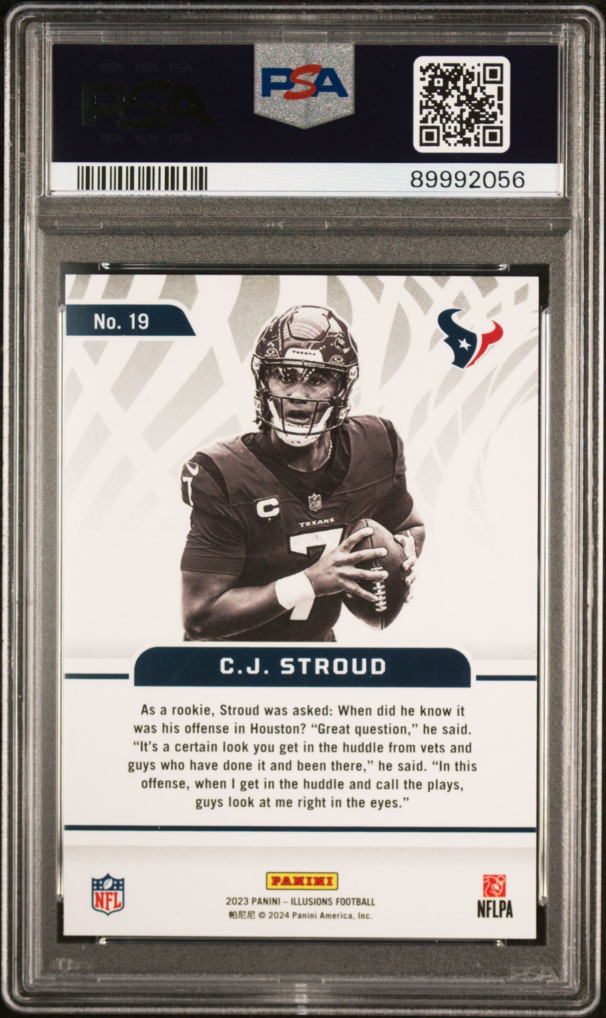 CJ Stroud 2023 Panini Illusions Amazing Rookie RC PSA 10 Gem Mint Texans
