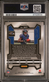 Zay Flowers 2023 Panini Prizm Purple /125 Rookie RC PSA 10 Gem Mint Ravens