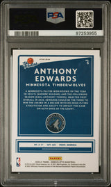 Anthony Edwards 2020 Panini Donruss Optic The Rookies Fast Break Rookie RC PSA 9
