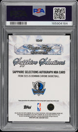 Cooper Flagg 2025 Bowman Sapphire Selections Rookie RC Auto PSA 10 Gem Mint
