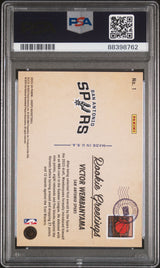 Victor Wembanyama 2023-04 Panini NBA Hoops Rookie Greetings RC PSA 10 Gem Mint