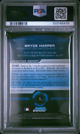 Bryce Harper 2011 Bowman Chrome Futures Refractor Die-Cut PSA 8 Near Mint