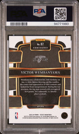 Victor Wembanyama 2023 Panini Select Rookie RC PSA 10 Spurs