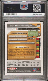Ben Roethlisberger 2004 Topps Total Rookie RC PSA 9 Mint Steelers