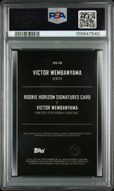Victor Wembanyama 2023-24 Topps Midnight Rookie Horizon Auto /199 PSA 9 Spurs