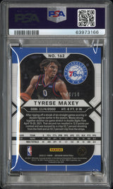 Tyrese Maxey 2020 Panini Obsidian Etch Orange /50 Rookie RC PSA 9 Mint 76ers