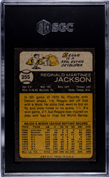 Reggie Jackson 1973 Topps #255 SGC 7 Oakland A's