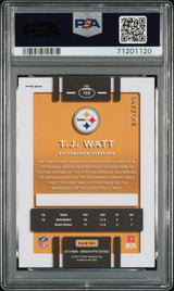 T. J. Watt 2017 Panini Donruss Optic Aqua /299 Rookie RC PSA 9 Mint Steelers
