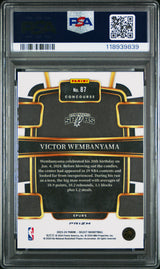 Victor Wembanyama 2023 Panini Select Tectonic Rookie RC PSA 10 Spurs