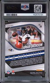 Lamar Jackson 2025 Panini Prizm Red Choice 1/20 PSA 10 Gem Mint Ravens