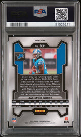 Jahmyr Gibbs 2023 Panini Prizm Silver Rookie RC PSA 9 Mint Lions