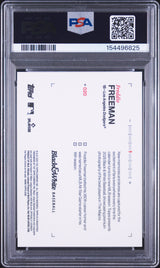 Freddie Freeman 2025 Topps Black & White Red 05/10 Jersey Match PSA 9 Baseball