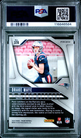 Drake Maye 2024 Panini Prizm Purple Pulsar Rookie RC PSA 9 Mint