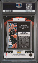 Victor Wembanyama 2023 Panini Mosaic Jam Masters Green Rookie RC PSA 10 Spurs