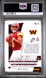 Jayden Daniels 2024 Panini Prizm Silver Flashback Rookie RC PSA 8 Commanders