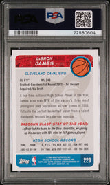 LeBron James 2003 Bazooka Rookie RC Road Red Jersey PSA 7