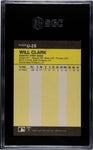 Will Clark 1986 Fleer Update SGC 8.5 Rookie RC