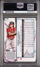 Corbin Carroll 2023 Topps Cosmic Chrome Aqua Equinox /199 Rookie RC PSA 10