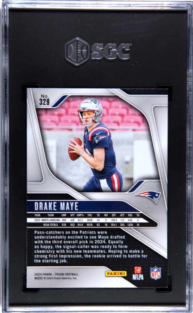 Drake Maye 2024 Panini Prizm Rookie RC SGC 9.5 Patriots