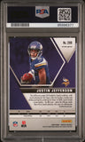 Justin Jefferson 2020 Panini Mosaic Reactive Blue Prizm Rookie RC PSA 10