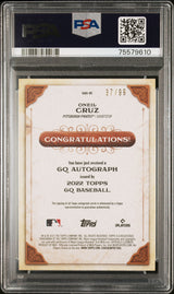 Oneil Cruz 2022 Topps Gypsy Queen Blue /99 Auto Rookie RC PSA 10 Gem Mint
