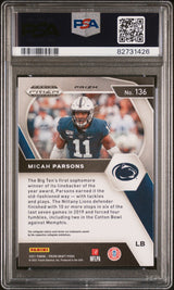 Micah Parsons 2021 Panini Prizm Draft Picks Blue Circles PSA 10 Gem Mint
