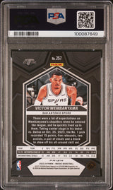 Victor Wembanyama 2023 Panini Mosaic Reactive Yellow Rookie RC PSA 10 Spurs