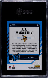 JJ Mccarthy 2024 Donruss Optic Preview Red Pandora Rookie RC SGC 10 Vikings