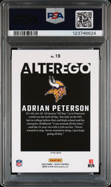 Adrian Peterson 2024 Panini Select Alter Ego PSA 9 Mint Vikings