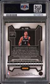 Victor Wembanyama 2023 Panini Prizm Rookie RC PSA 10 Gem Mint Spurs