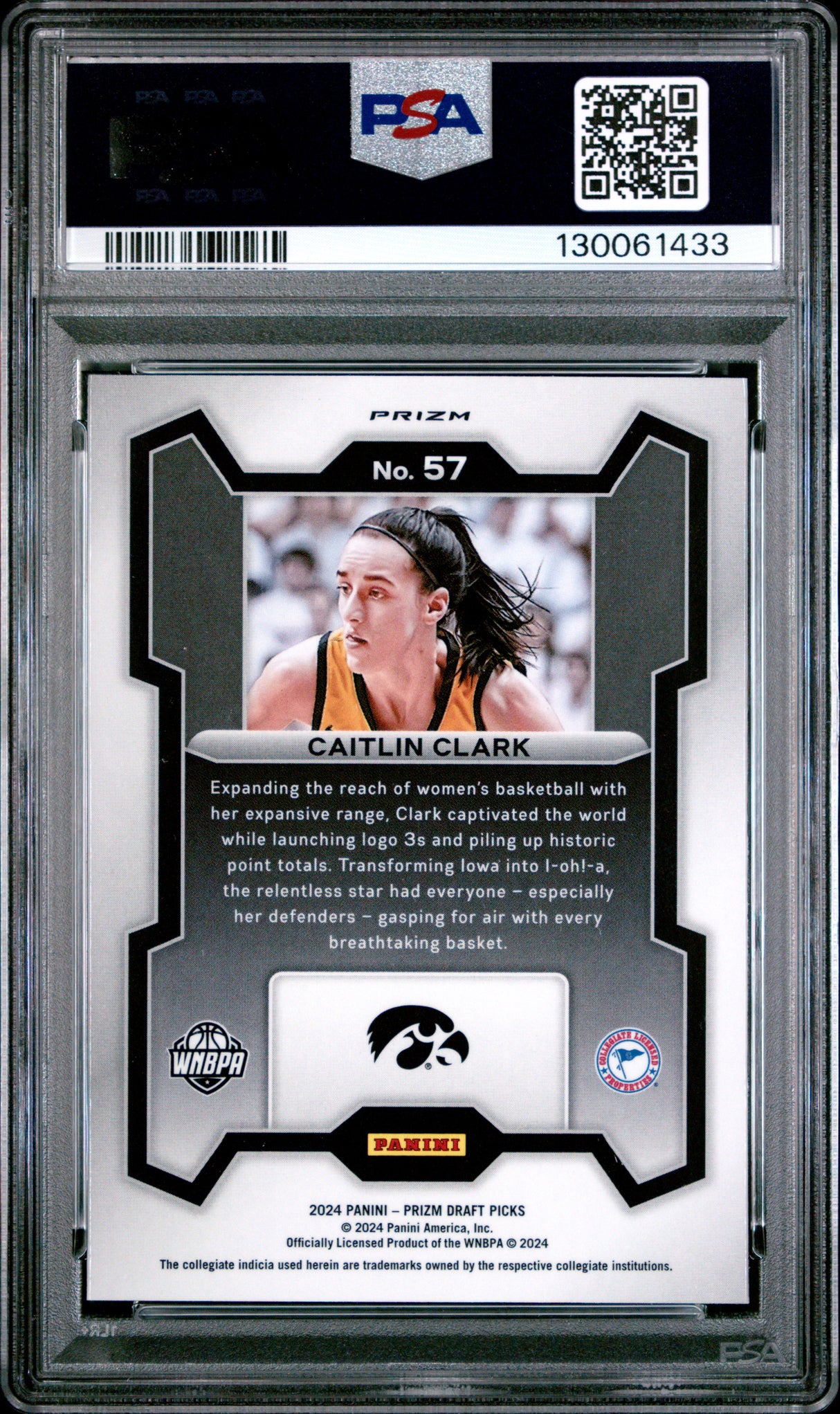 Caitlin Clark 2024 Panini Prizm Draft Picks Red Ice Rookie RC PSA 10 Hawkeyes