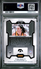 Caitlin Clark 2024 Panini Prizm Draft Picks Red Ice Rookie RC PSA 10 Hawkeyes