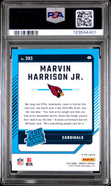 Marvin Harrison Jr 2024 Panini Donruss Optic Preview Red Wave Rookie RC PSA 10