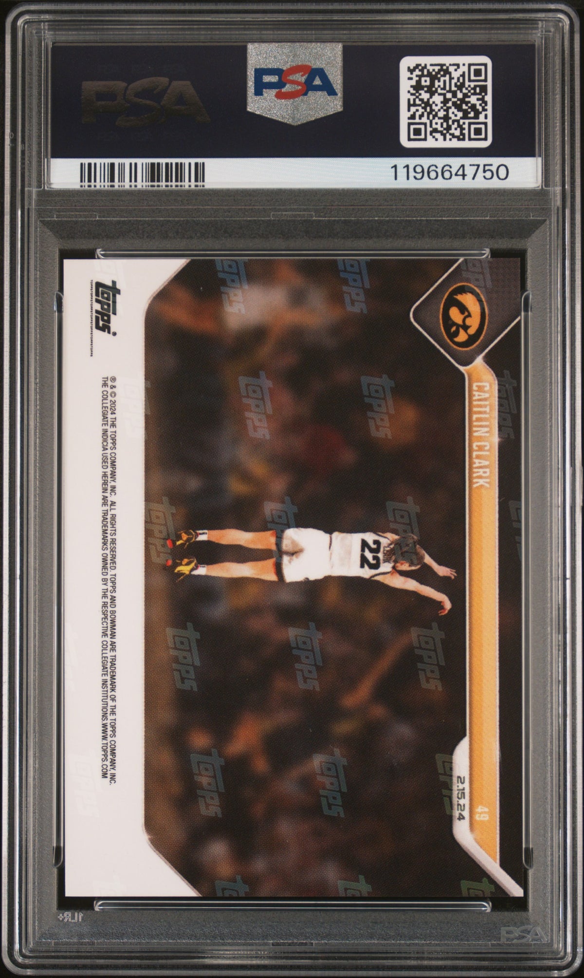 Caitlin Clark 2023 Bowman U Now PSA 10 Gem Mint Hawkeyes